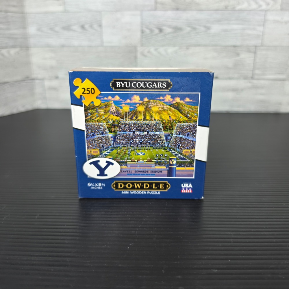 Dowdle BYU Cougars Mini Wooden Puzzle 250 Piece LaVell Edwards Stadium Art Compl